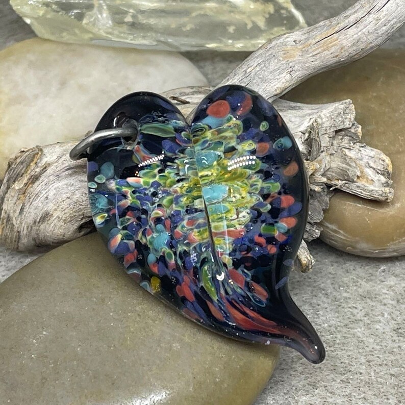 Cremation Ash Glass Heart Implosion Pendant Pet Memorial - Etsy