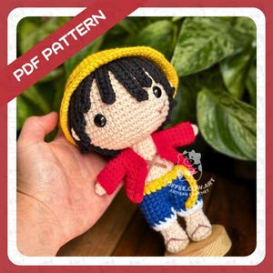 Stråhattpirat | One Piece Amigurumi | PDF-mönster