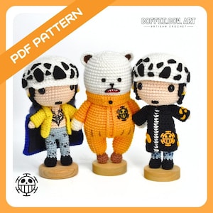 One Piece Crochet Pattern | Heart Pirates Amigurumi | PDF Pattern
