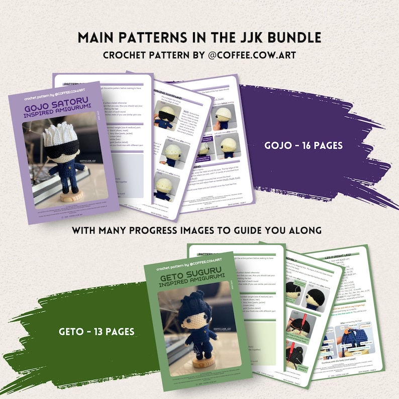 Pattern Bundle 5 in 1: Sorcerer Amigurumi Crochet Anime Dolls | PDF ...