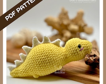 Patrón de ganchillo de estegosaurio: amigurumi sin costuras (patrón en PDF)