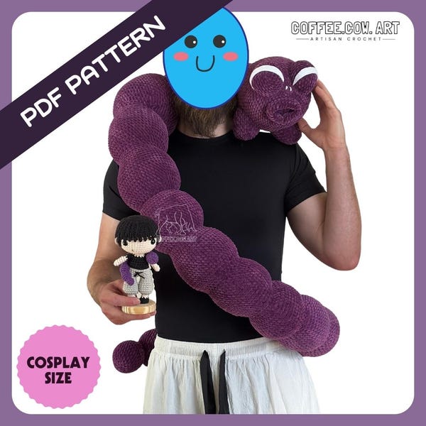 Worm Cosplay Amigurumi Crochet Pattern (PDF)