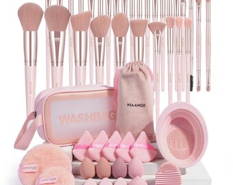 Spring Makeup Tool Set, 49pcs set Makeup Tools with Storage Bag