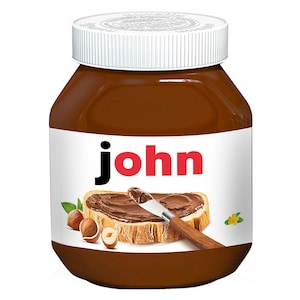Personalised Chocolate NUTELLA Jar Label printable Digital File, , Birthday Anniversary gift,Nutella Label sticker