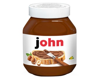 Personalisiertes Nutella Glas Etikett, Geburtstagsgeschenk Aufkleber (Digitale Datei)