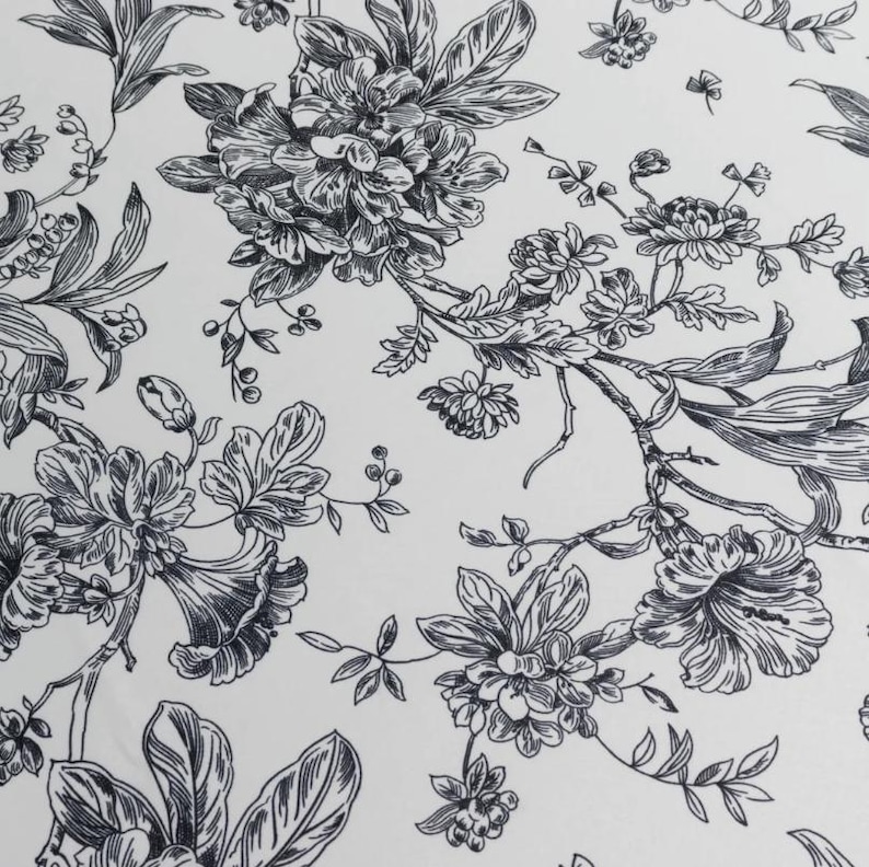 Toile Polyester Napkins, Hemmed Dinner for Dinners, Parties, Weddings Events Blue ~ Pink ~ Green ~ Purple ~ Black 20x20 inch image 4