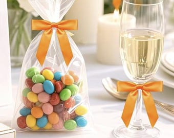 Wine Glass Bows | Party Glass Decor | Event Decor | Wedding Decor | Event Catering Supplies | Party Bag Ties
