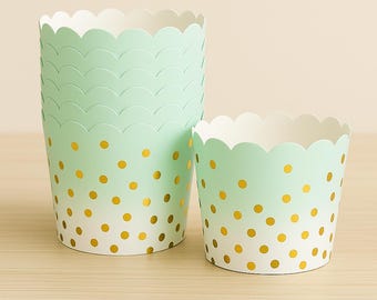 Polka Dot Favor Cups, Charcuterie Cup, Individual Charcuterie Board~Appetizer Grazing~Snack Cup Catered-Muffin Cup