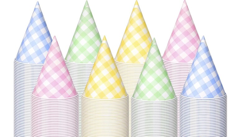 Gingham Charcuterie Cones- Checker Designed Cups- Disposable Cups ...