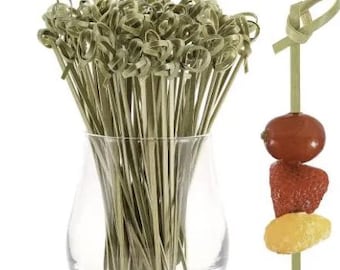 Bamboo Disposable Wooden Skewer, Fruit Fork Dessert Pick, Cocktail Skewer, Wood Appetizer Pick