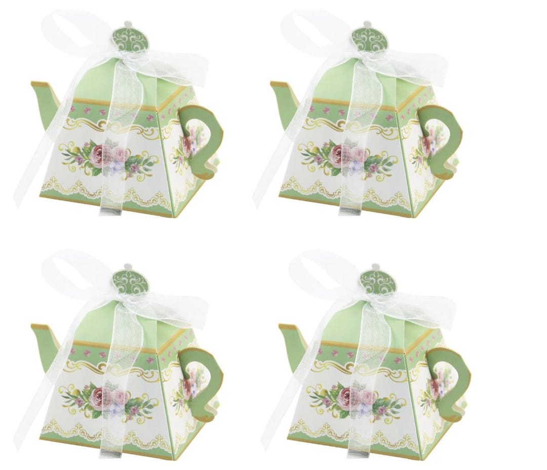 Teapot Boxes- Tea Pot Party Favors Disposable Boxes, Charcuterie Snack ...