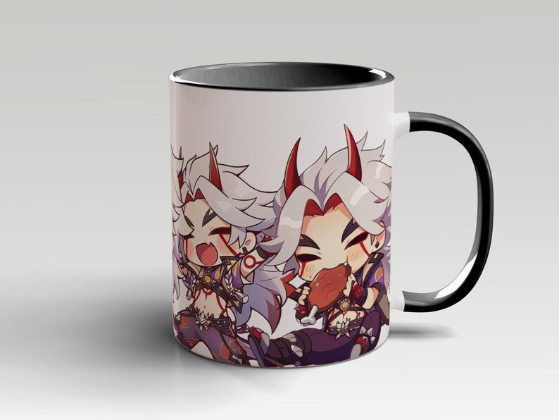 Anime Mug Genshin Impact Arataki Itto Japanese Animation Tea Cup Kawaii