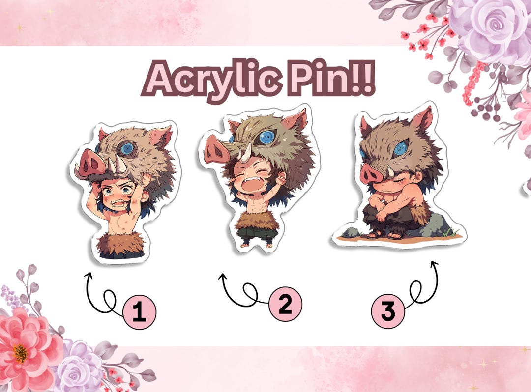 Demon Slayer Anime Pin Inosuke Pin Anime Acrylic Pin Collectible Fan ...