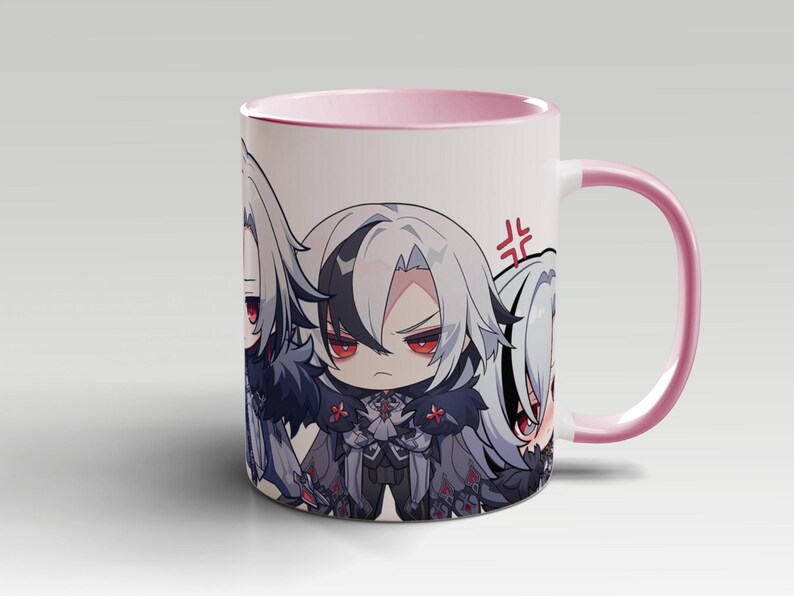 Anime Mug Genshin Impact Arlecchino Japanese Animation Tea Cup Kawaii