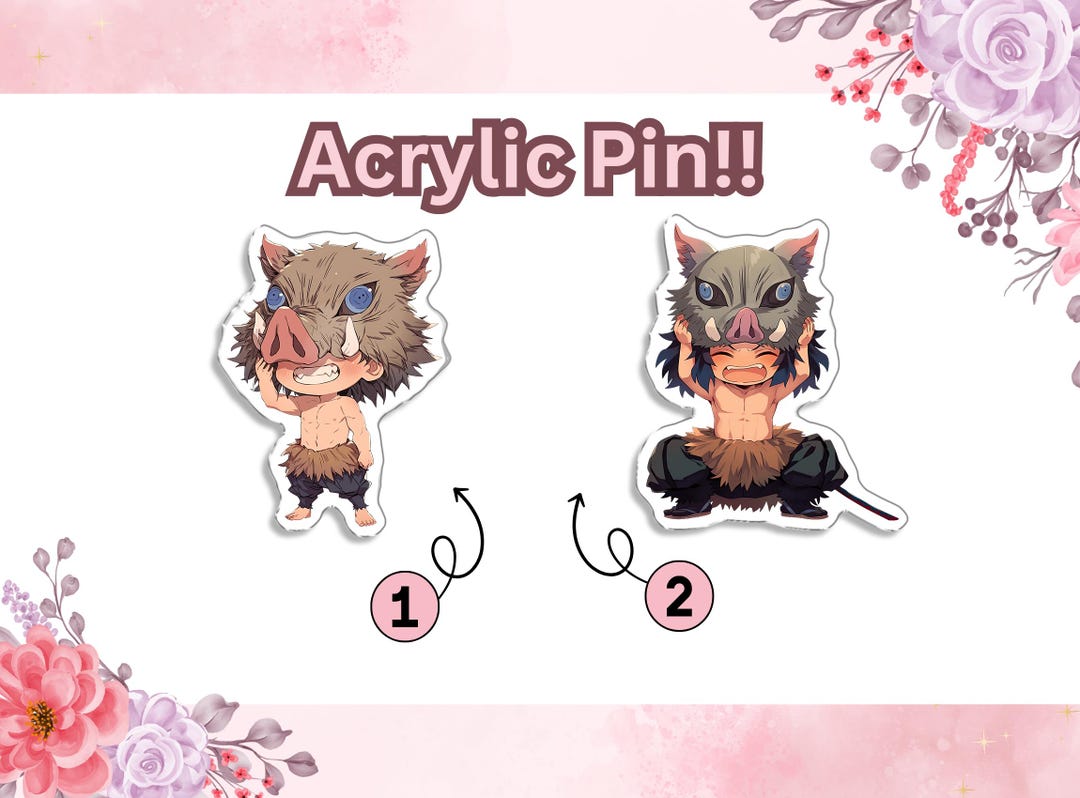 Demon Slayer Anime Pin Inosuke Pin Anime Acrylic Pin Collectible Fan ...
