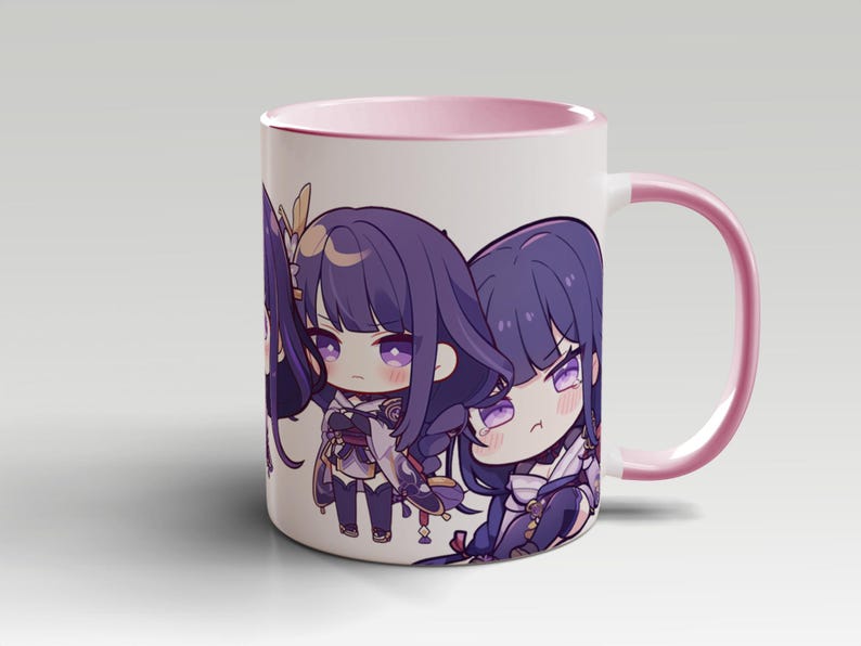 Anime Mug Genshin Impact Raiden Shogun Japanese Animation Tea Cup