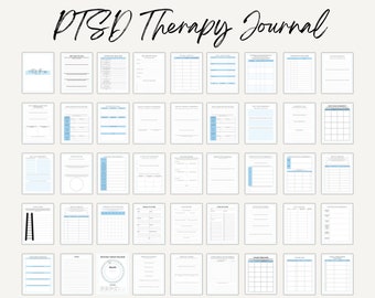 PTSD Therapy Journal, Trauma Healing Workbook for Depression and Anxiety (Digital Download)