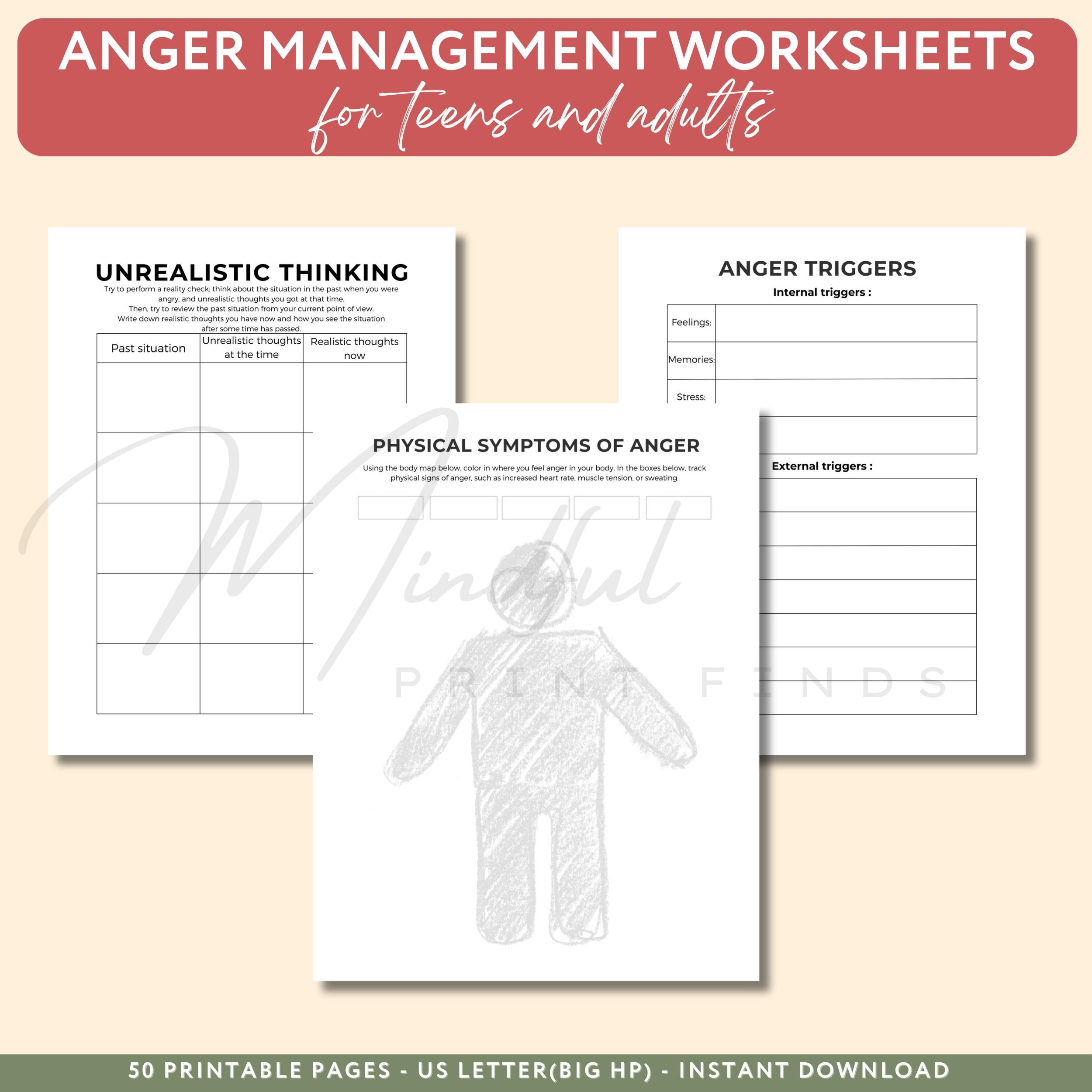 Anger Management Worksheets for Adults Triggers Worksheets Anger Anger Management Worksheets for Adults Triggers Worksheets Anger
