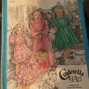 Vintage 1979 SIMPLICITY CINDERELLA -Dress in Two Lengths  - size Child 5