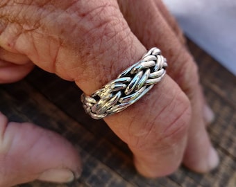 Celtic Ring, Braided ring,Wire Infinity Ring, Silver Ring, Braided Wedding ring, Thumb Ring, Viking Braided Ring, Unisex Ring