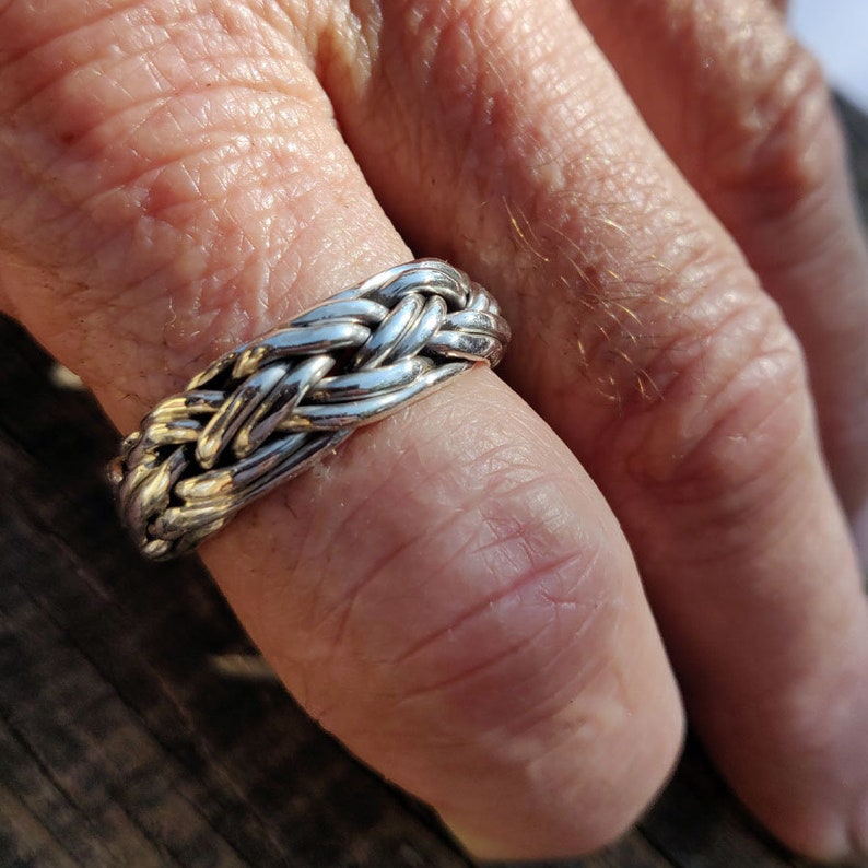Celtic Ring, Braided ring,Wire Infinity Ring, Silver Ring, Braided Wedding ring, Thumb Ring, Viking Braided Ring, Unisex Ring image 5