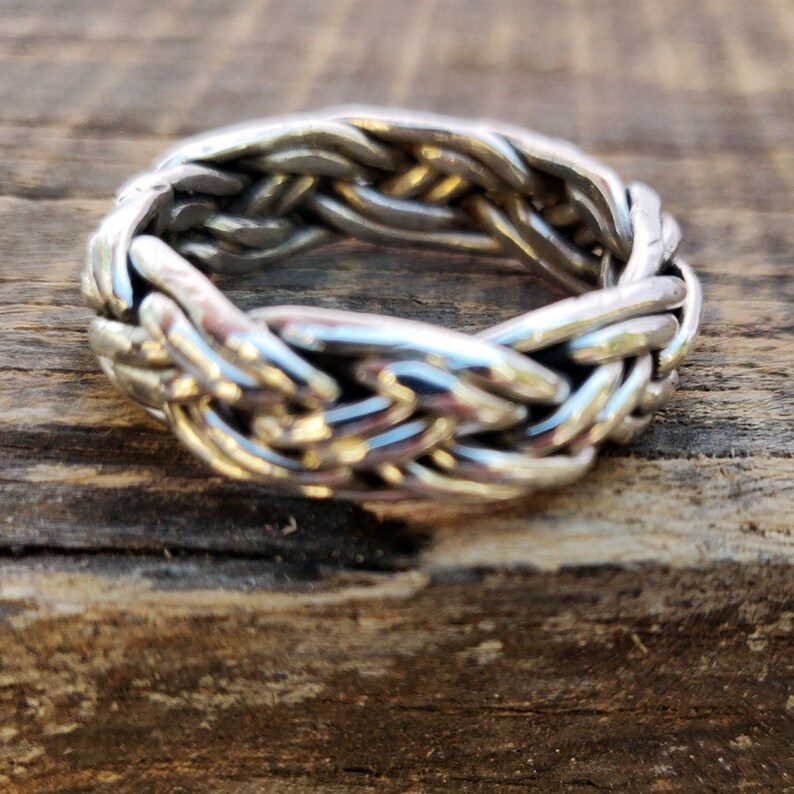 Celtic Ring, Braided ring,Wire Infinity Ring, Silver Ring, Braided Wedding ring, Thumb Ring, Viking Braided Ring, Unisex Ring image 6