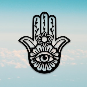 Hamsa Hand Wall Art Svg Files For Cricut | Mandala Hand Laser Cut Dxf Files | Engraving Cut Files | Mandala Hamsa Hand Digital Download