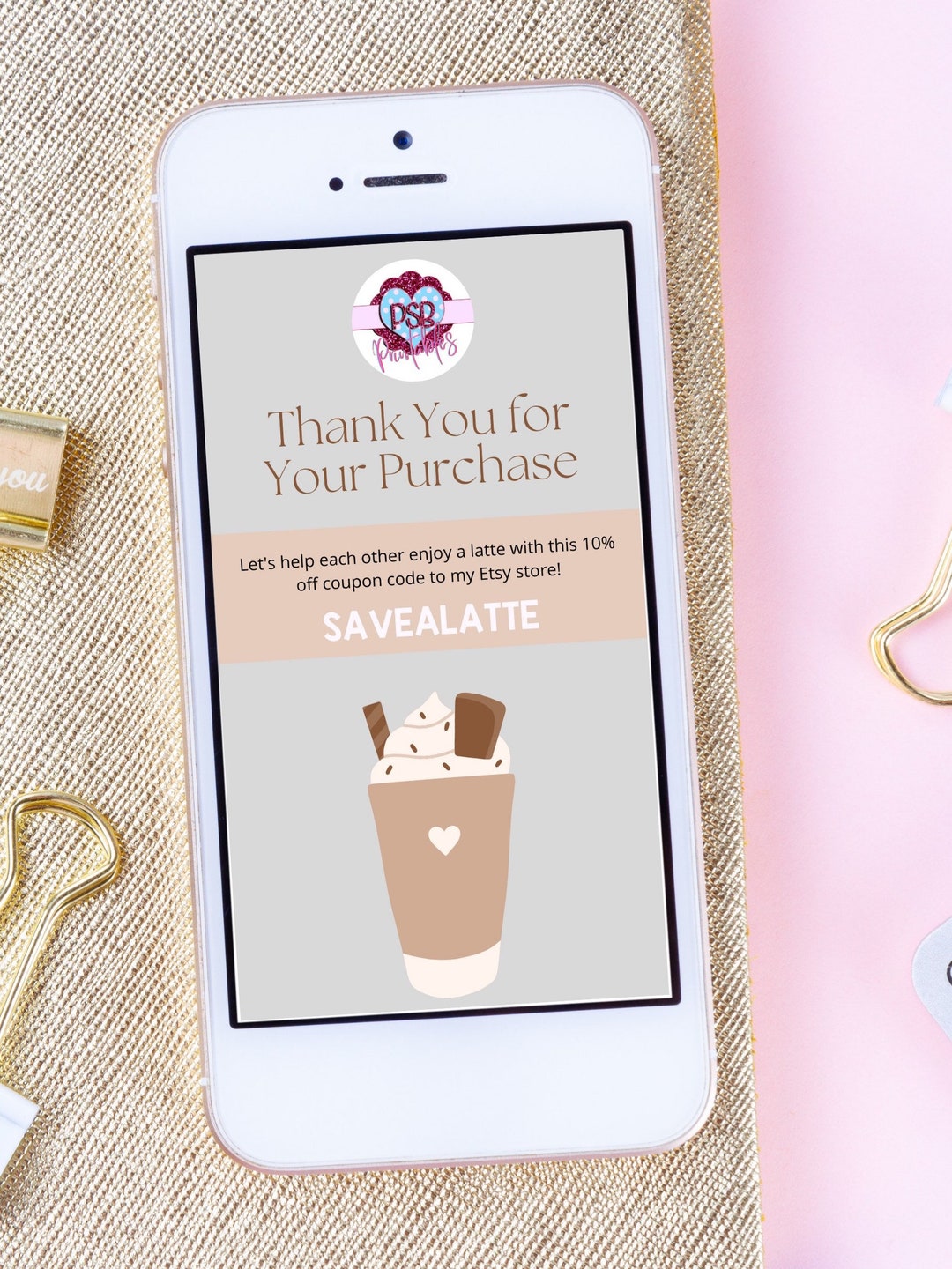 Electronic Thank You Cards With Customizable Text and Coupon Etsy