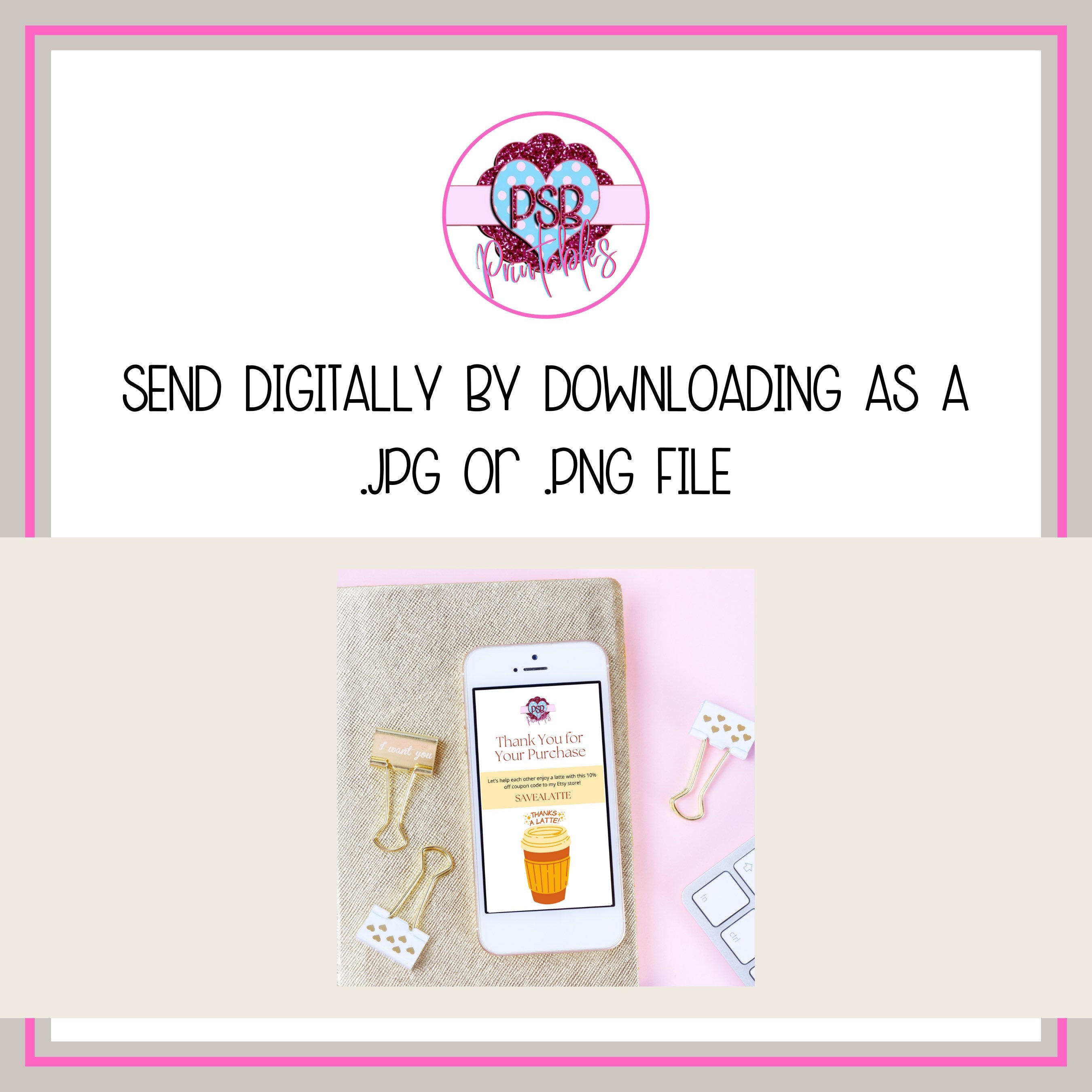 Electronic Thank You Cards With Customizable Text and Coupon Code Canva ...