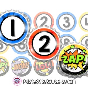 Suprimento de artesanato de imagem de tampa de garrafa de super-herói em quadrinhos para centro de arco de cabelo DIY, colar, carretel de crachá, diário de lixo | Cabochões 25 mm| 0192