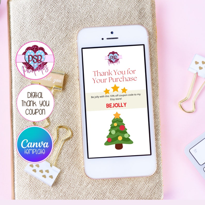Electronic Thank You Cards With Customizable Text and Coupon Etsy