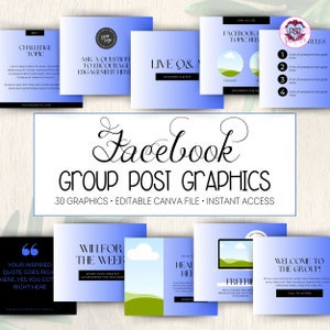 30 Blaue Facebook-Gruppenpostgrafik-Vorlage | 6003