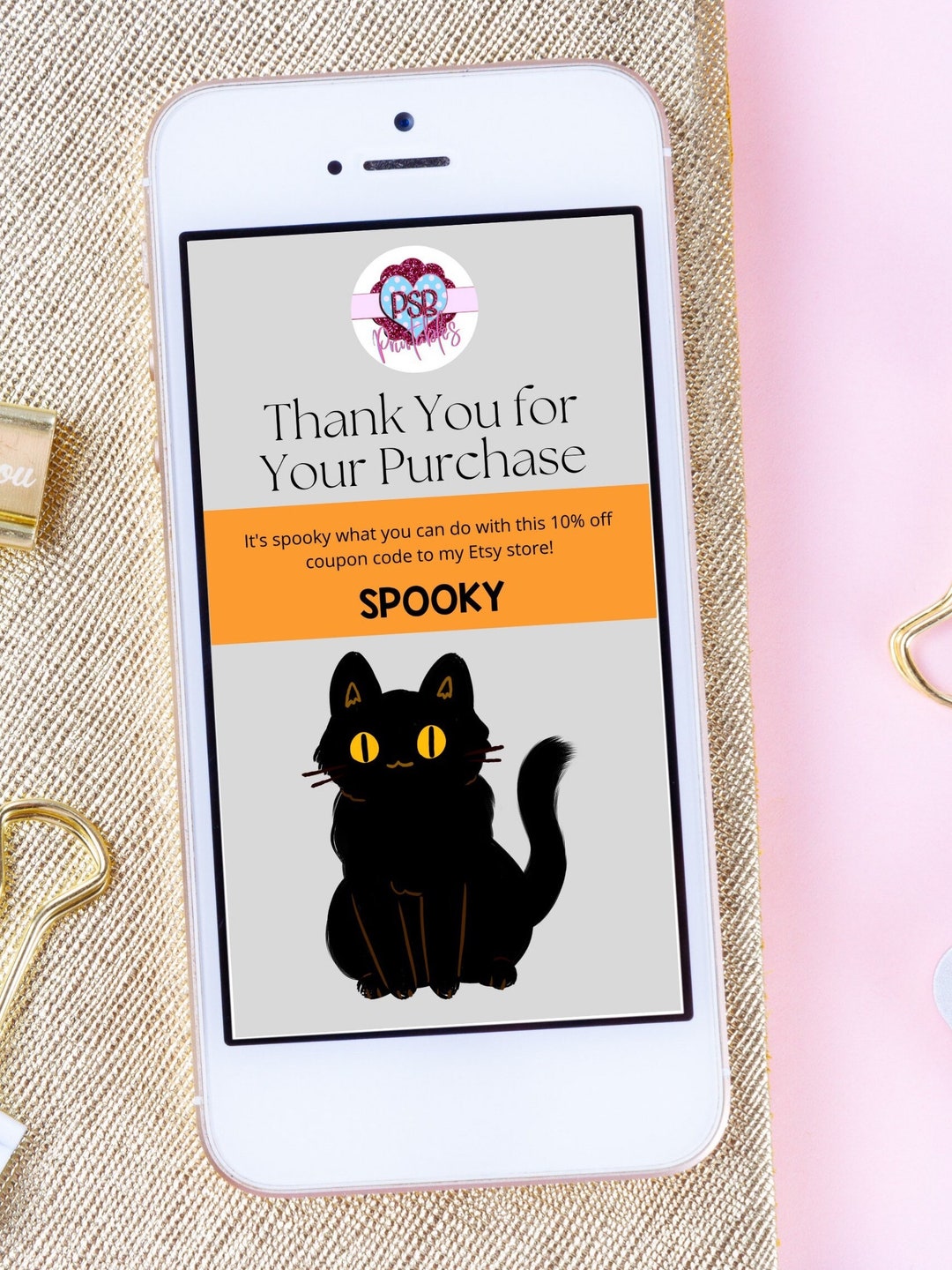 Electronic Thank You Cards With Customizable Text and Coupon Etsy