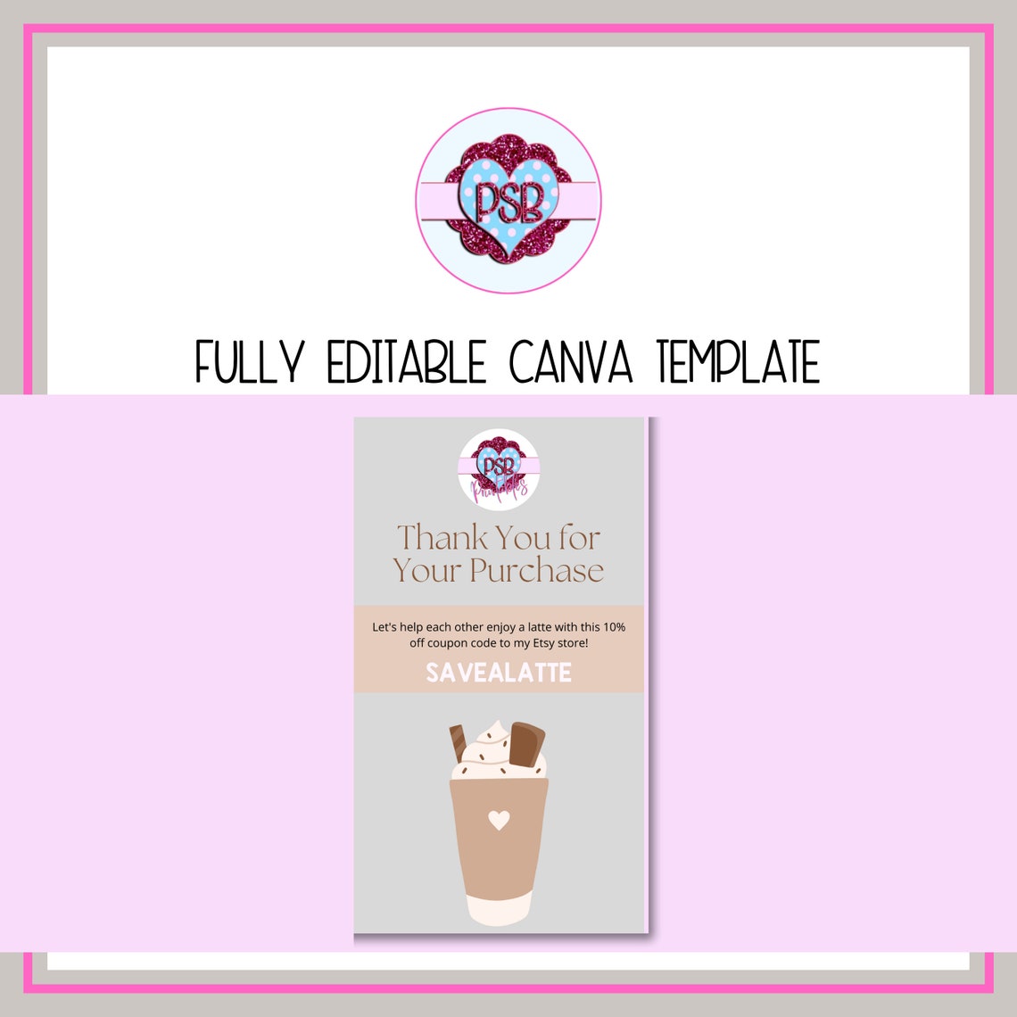 Electronic Thank You Cards With Customizable Text and Coupon Etsy