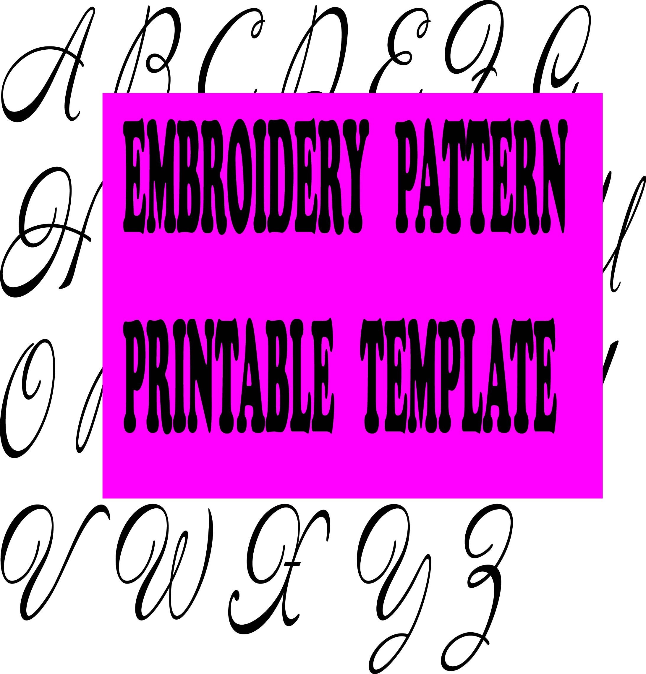 Alphabet Monogram Scroll Letters Font Pattern Template - Etsy