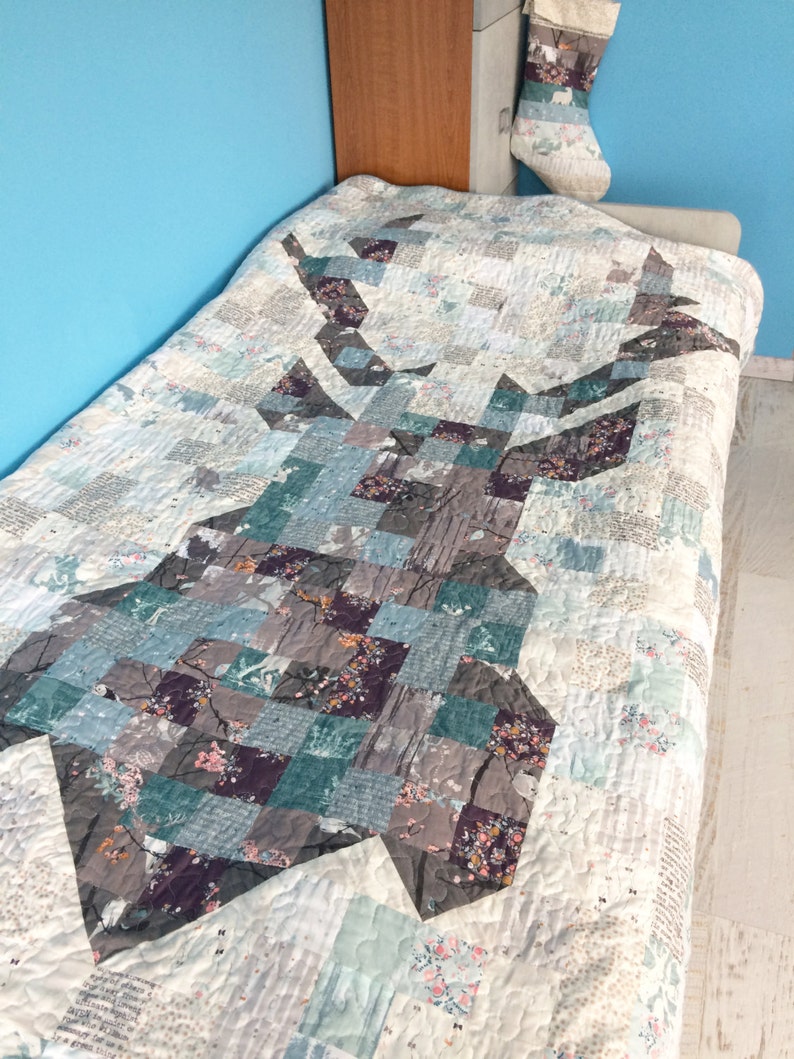 PDF pattern Instant Download DEAR DEER modern quilt by Katarina Roccella featuring Blithe fabrics image 5