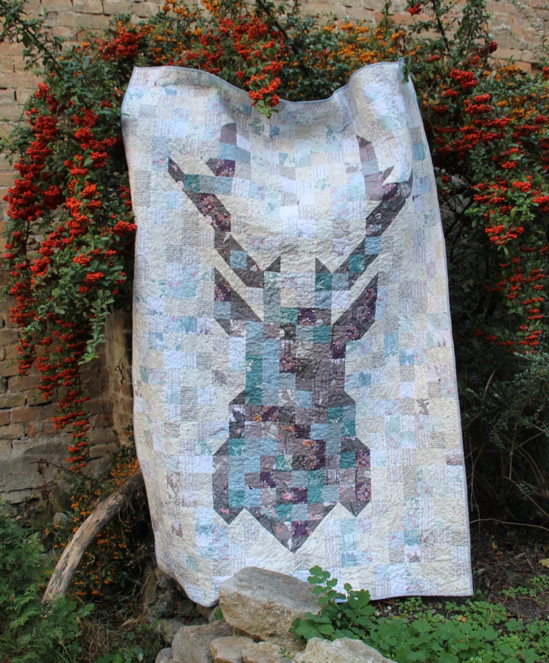 PDF pattern Instant Download DEAR DEER modern quilt by Katarina Roccella featuring Blithe fabrics image 3