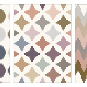 All three CHROMAflick quilt patterns