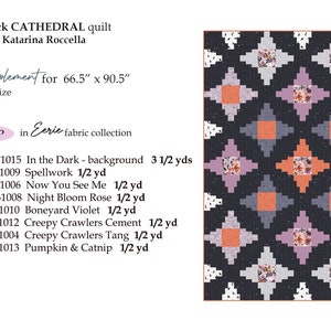 Quilt shop license for printing 6 copies of CHROMAflick Cathedral Instant Download PDF Halloween Eerie QUILT pattern by Katarina Roccella image 2