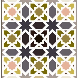 PDF pattern Instant Download ZELLIGE modern quilt by Katarina Roccella featuring AGF Capri fabrics image 9