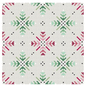 WINTERFLAKE Instant Download PDF modern traditional winter snowflake QUILT pattern by Katarina Roccella with Wintertale Botanist fabrics image 10