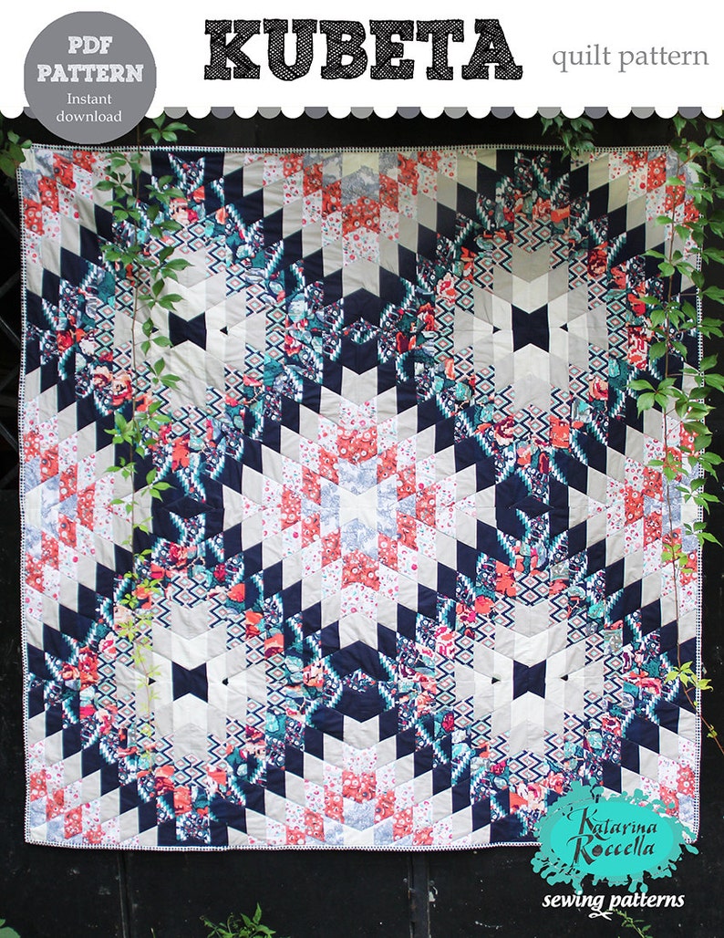 PDF pattern Instant Download Recollection KUBETA aztec modern QUILT by Katarina Roccella image 1