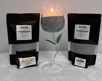 Vela de cera Sawim Grey Pearl Sand (100 g, 5 mechas de algodón) / Vela reutilizable, vegana y ecológica / Kit de velas DIY / Cera de nieve flotante
