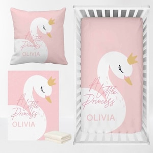 Ensemble de literie personnalisé pour lit de bébé et princesse pour bébé