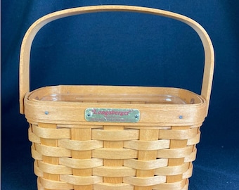 LONGABERGER Dresden Tour Basket 1998 USA Woven WOOD Handmade Collectible