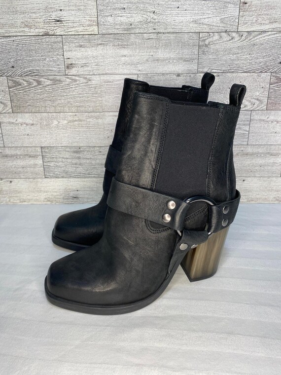 AllSaints Aiden Jules Harness Boots EU37 Black Ha… - image 1