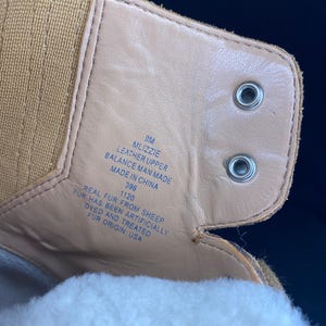 MARC FISHER SHEARLING Winter Lace Up Combat Boots Camel Womens 9 image 7