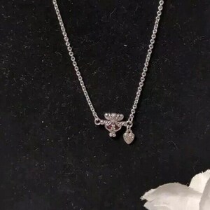 Brighton Necklace Small Pendant W/ Tiny Heart Red Enamel 16" Chain 2" Extender image 4