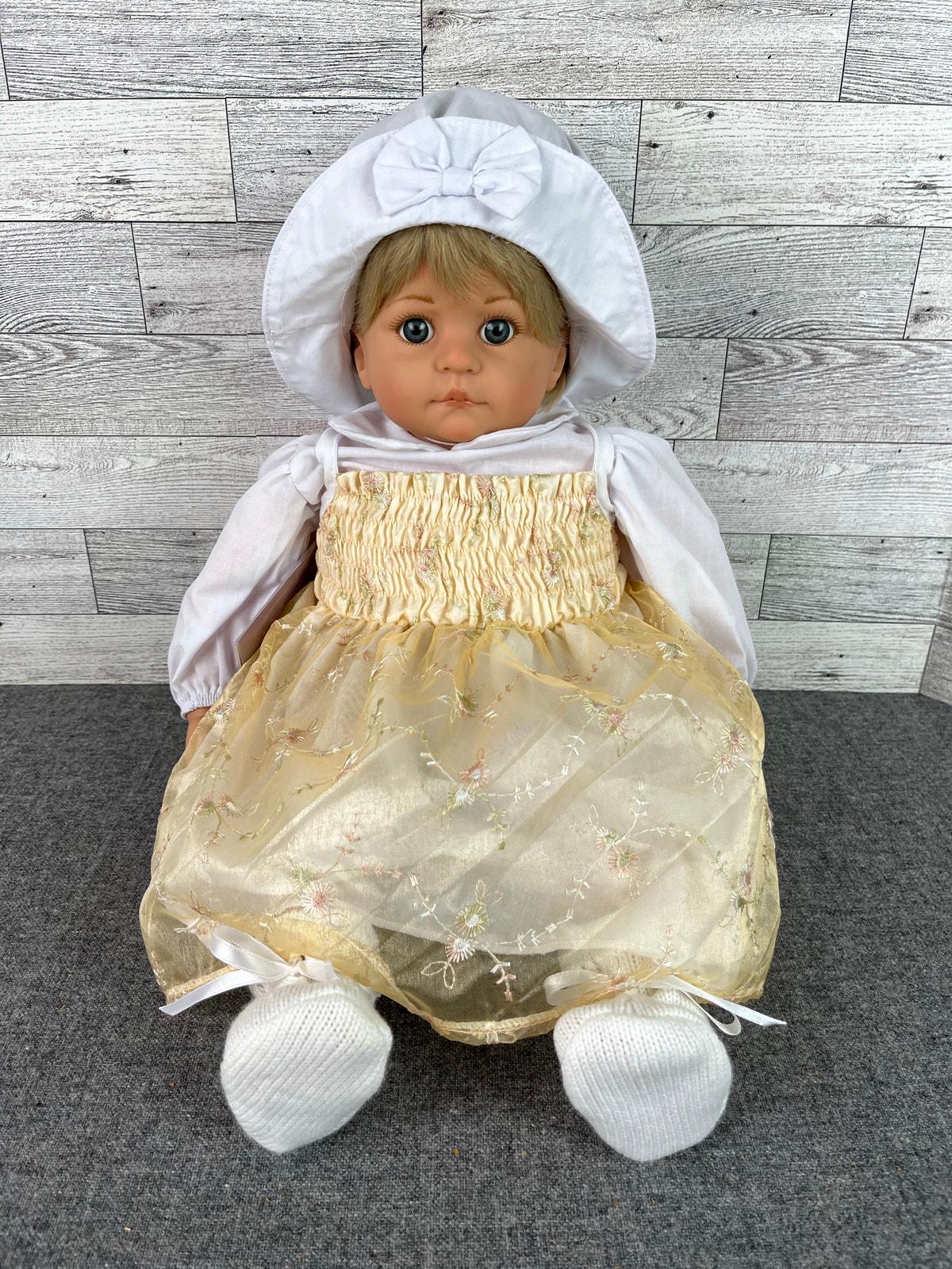 Gotz Luise Doll by Hildegard Gunzel – 21” Baby Girl W/ Bonnet