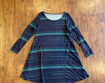 knee length dresses for ladies Toddler/Kid Girl Unicorn Design Striped Long Sleeve Dress 4-5t main image 1